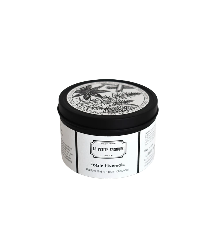 La Petite Fabrique Bougie métal noir "Féerie Hivernale" 180gr