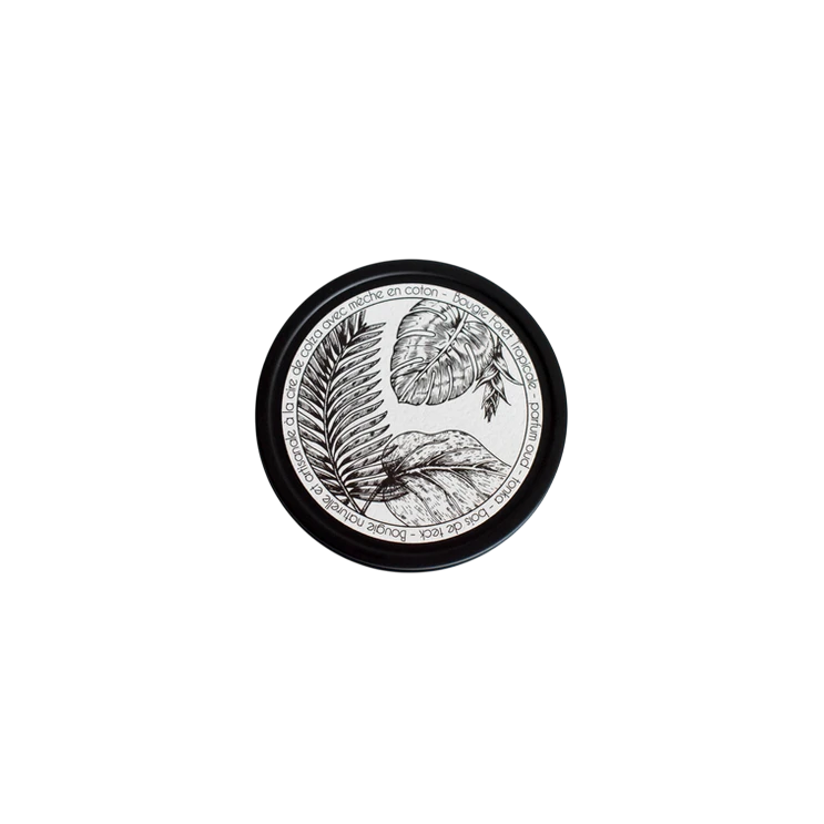 La Petite Fabrique Bougie métal noir "Forêt Tropicale" 180gr