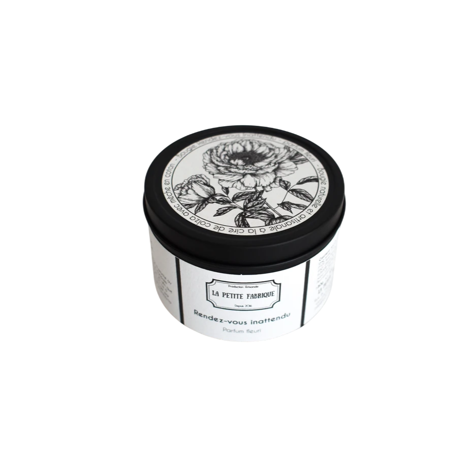 La Petite Fabrique Bougie métal noir "Rendez-vous inattendu" 180gr