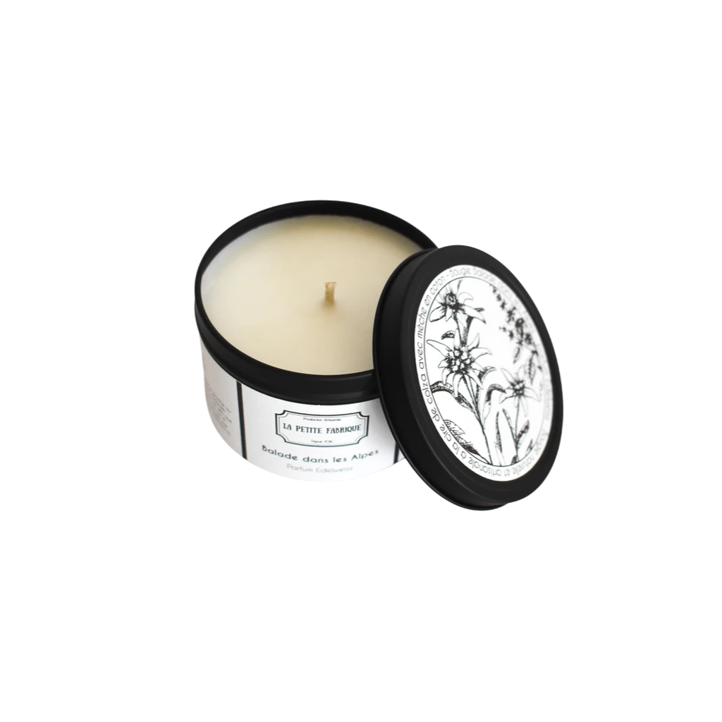 La Petite Fabrique Bougie métal noir "Balade dans les Alpes" 180gr
