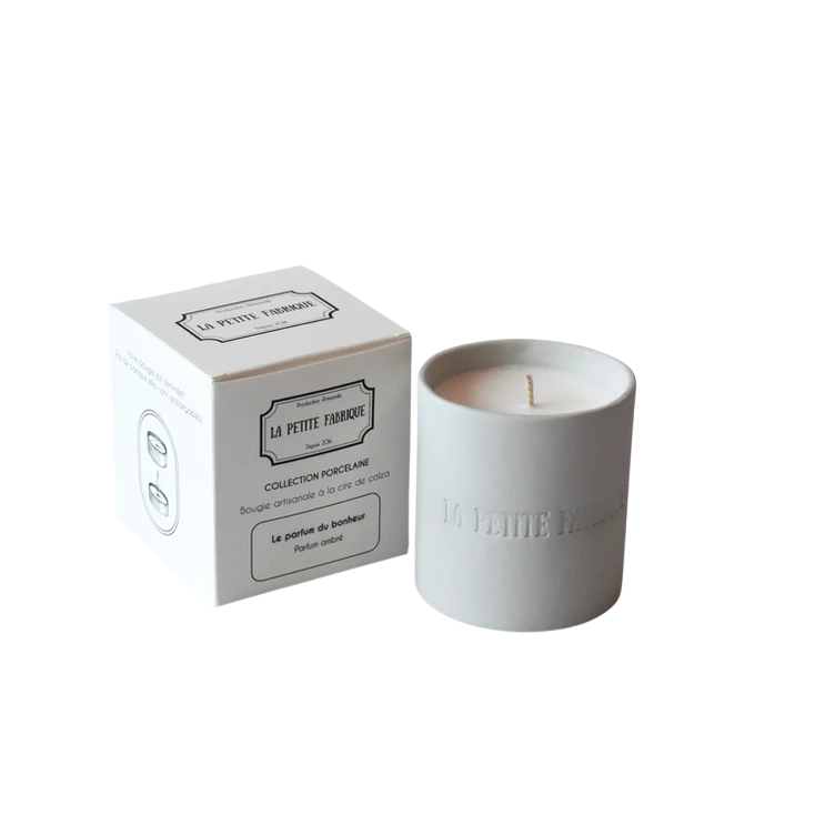 La Petite Fabrique Bougie porcelaine "Le parfum du bonheur" 