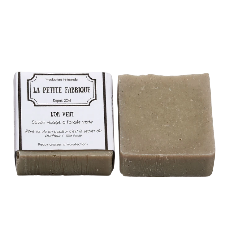 La Petite Fabrique Savon visage peaux grasses "L'Or vert"