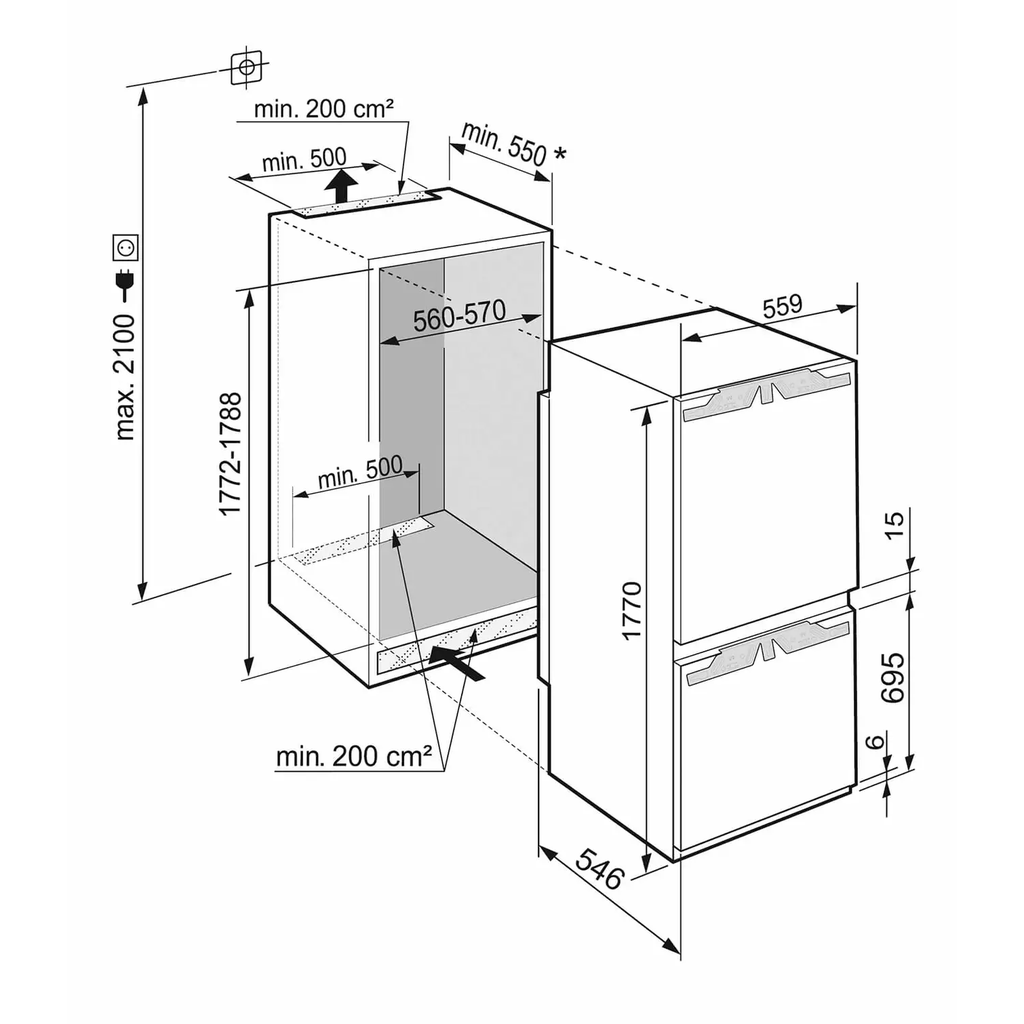 Réfrigérateur à intégrer Liebherr ICNb 5123-20 - Garantie 5 ans