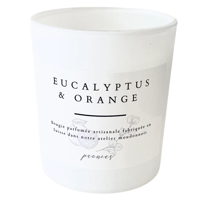 Peonies Bougie parfumée 160g Eucalyptus & Orange