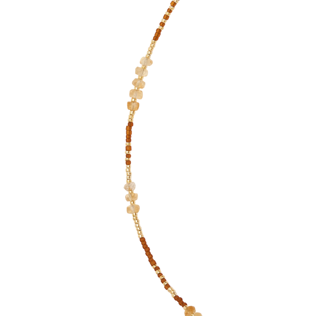 Yoomee Collier DINA citrin - ambre / argenté