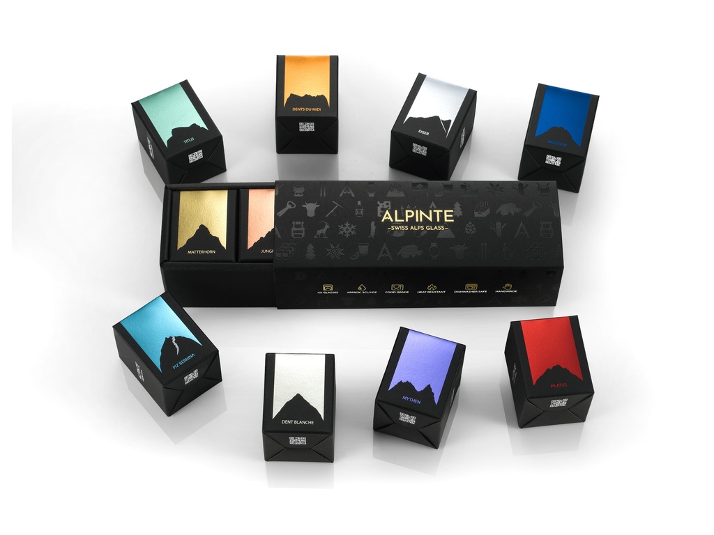 Coffret Alpinte verres à shot - 4 verres