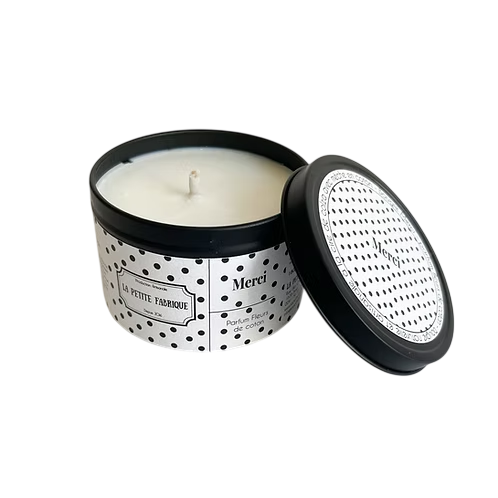 La Petite Fabrique Bougie métal noir "Joyeux anniversaire" 180gr