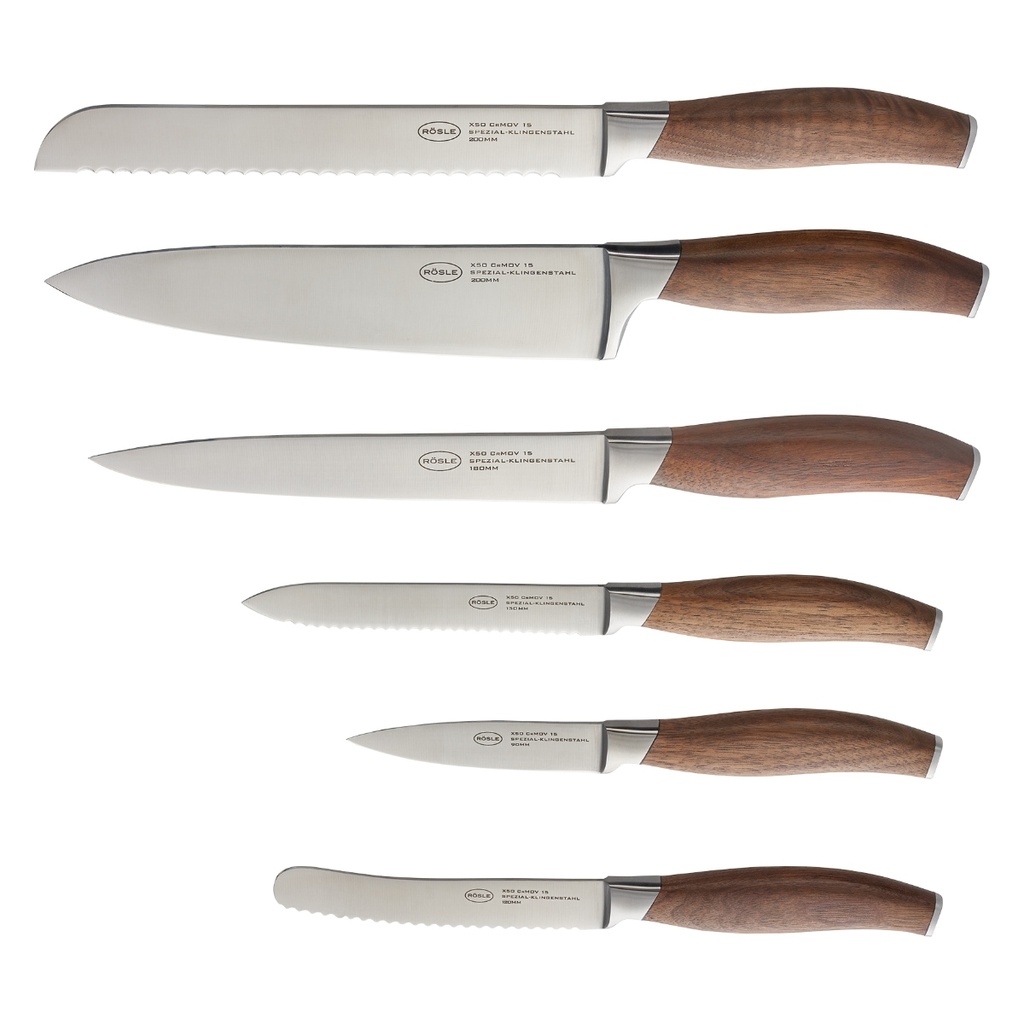 Rösle Bloc de couteaux noyer 7 pièces