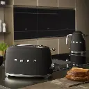 Smeg Toaster 2 tranches TSF01BLEU - Noir mat