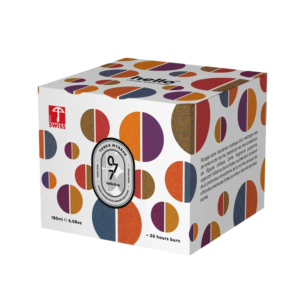 Hello Candle bougie Tonka Myrrhe 180ml