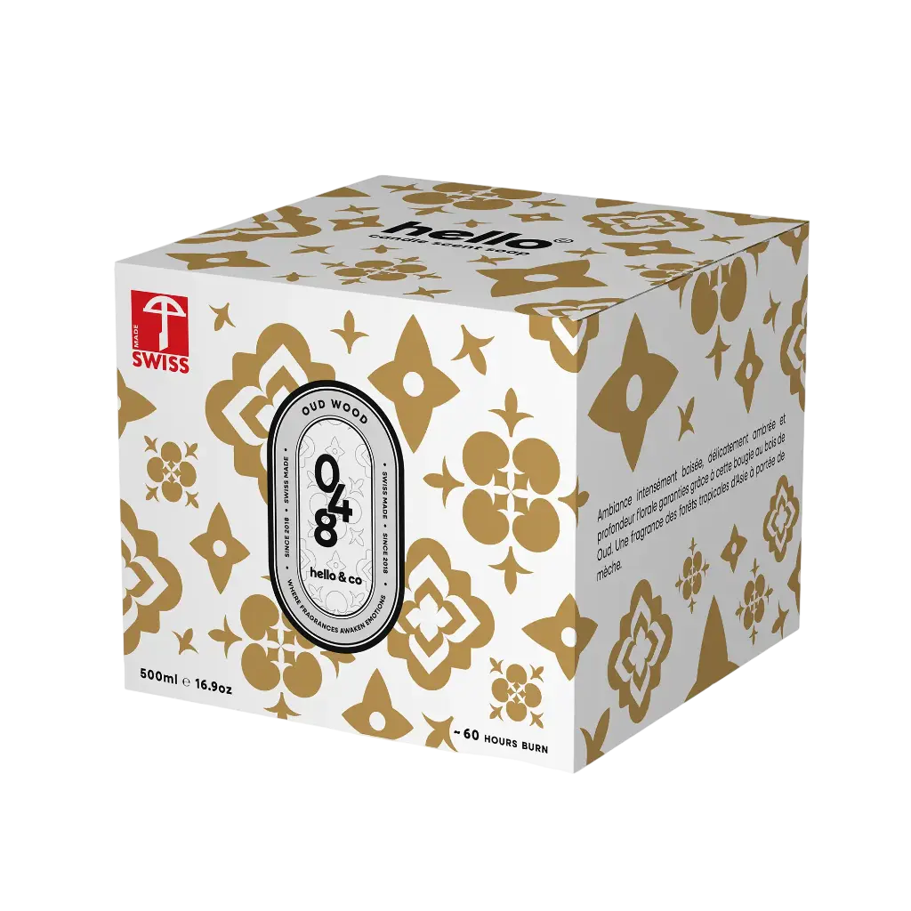 Hello Candle bougie Oud Wood 180ml