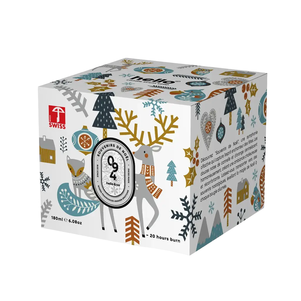 Hello Candle bougie Souvenirs de Noël 180ml