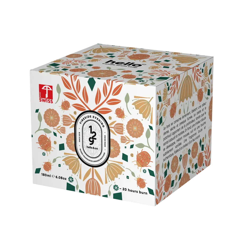 Hello Candle bougie Fireside Evening 180ml