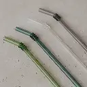 Eulenschnitt Pailles pliées en verre 20cm vert en lot de 4