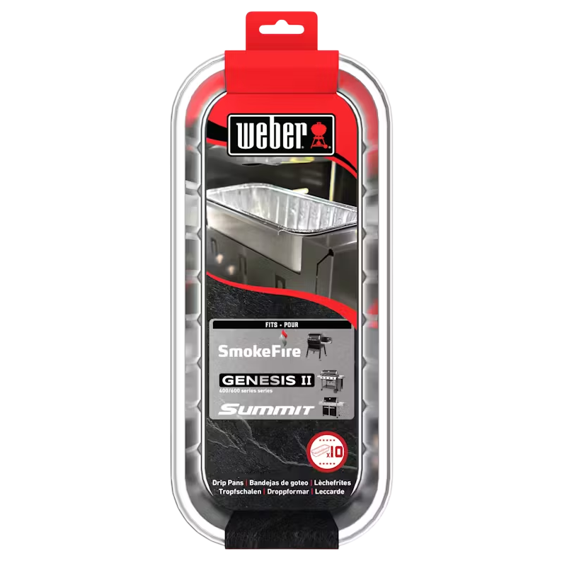 Barquettes alu pour Smokefire et Summit Weber 6498 - 10 pces