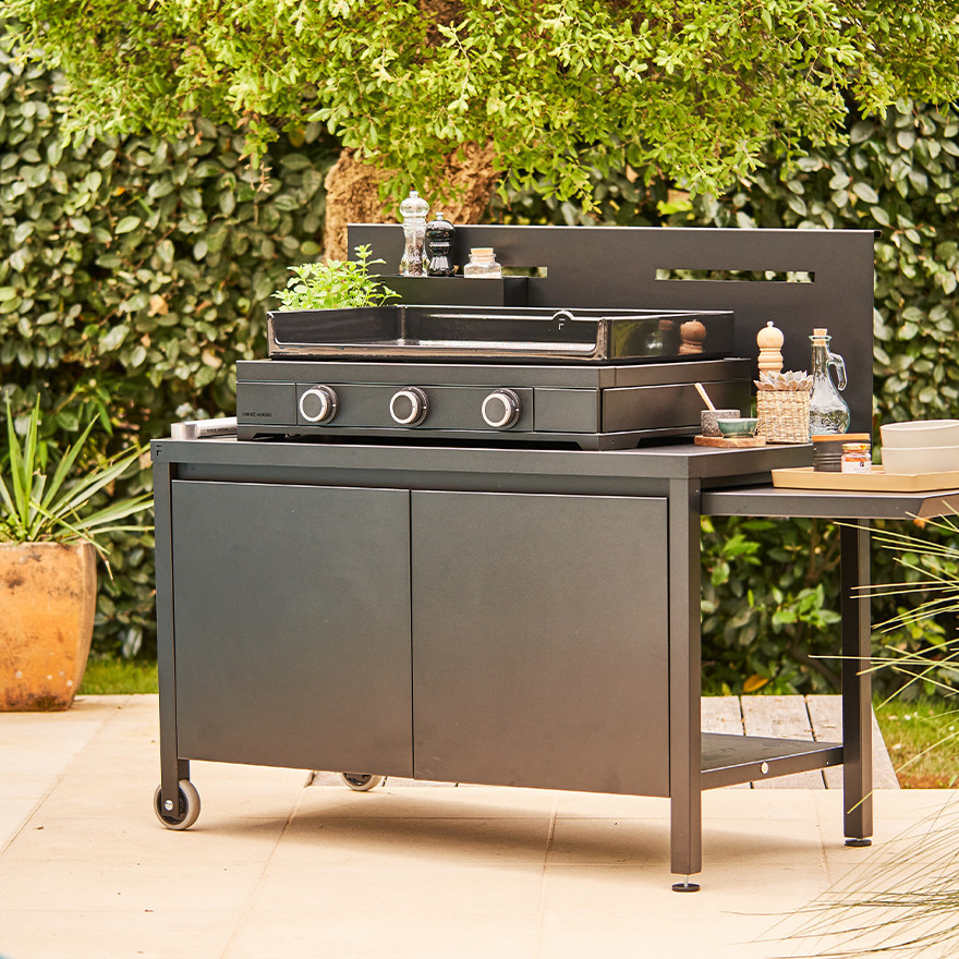 Forge Adour Plancha Modern gaz 75 chassis acier noir 404457