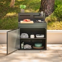 Forge Adour Support desserte acier fermé Comptoir noir 404758