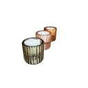 Set de 3 bougeoires en verre Delan revers