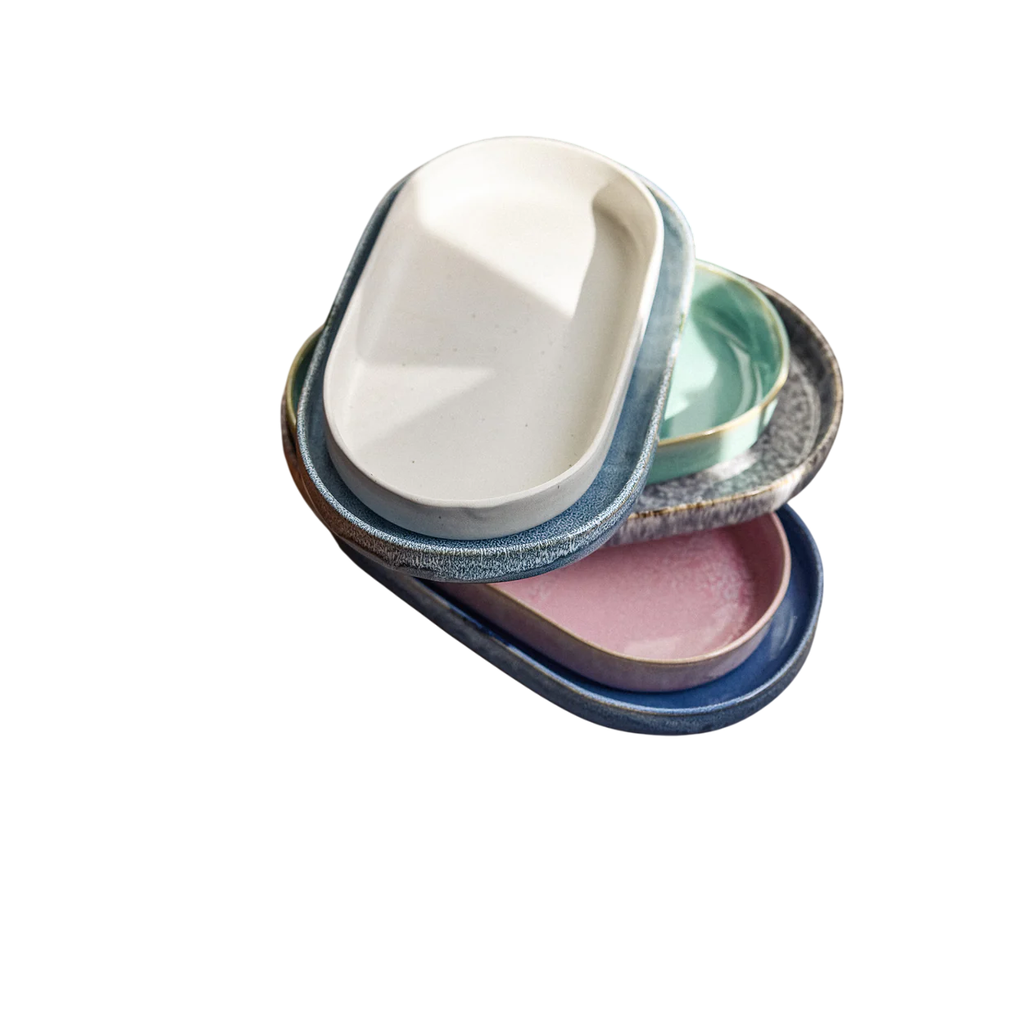 Petit plat de service traditionnel turquoise
