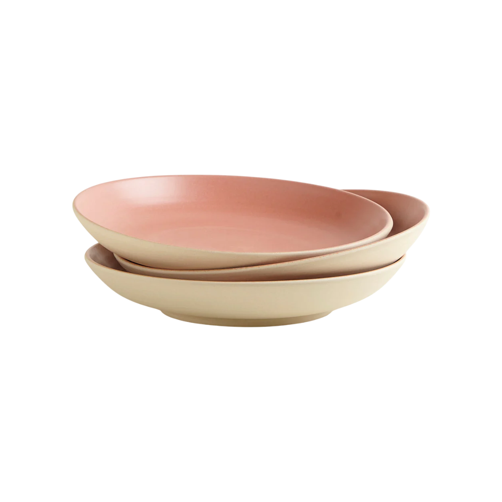 Assiette creuse classique vieux rose