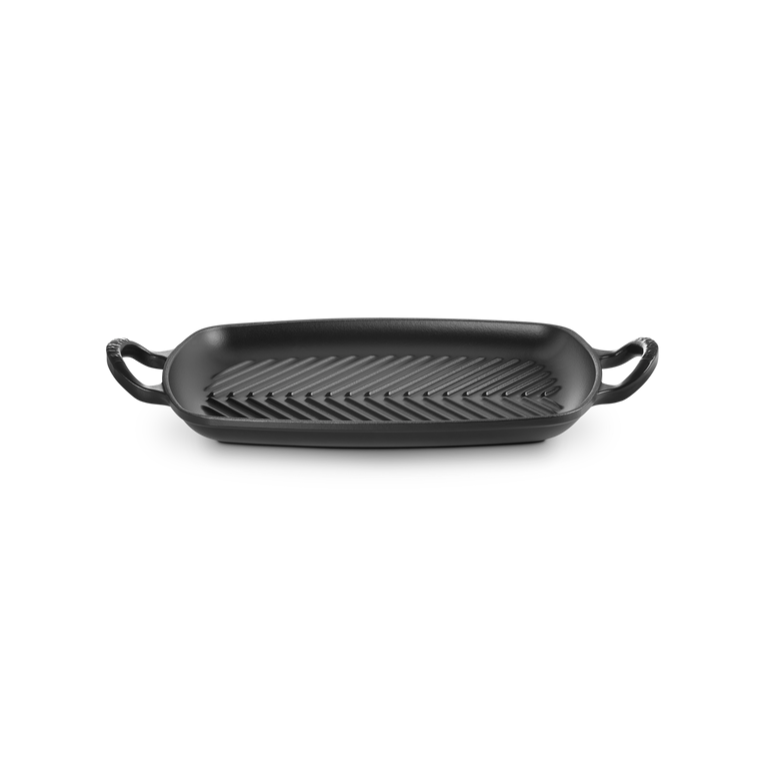Le Creuset Gril rectangulaire en fonte 30cm noir