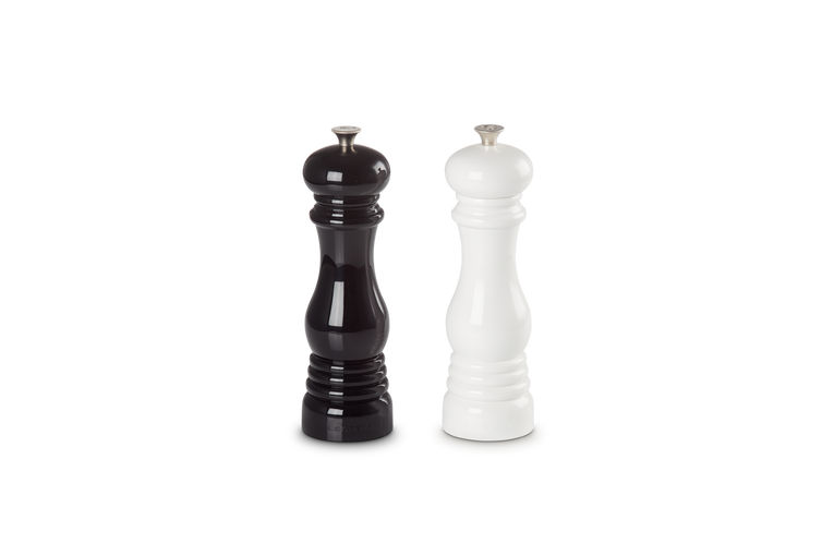 SET DE 2 MOULINS 21 CM NOIR/BLANC