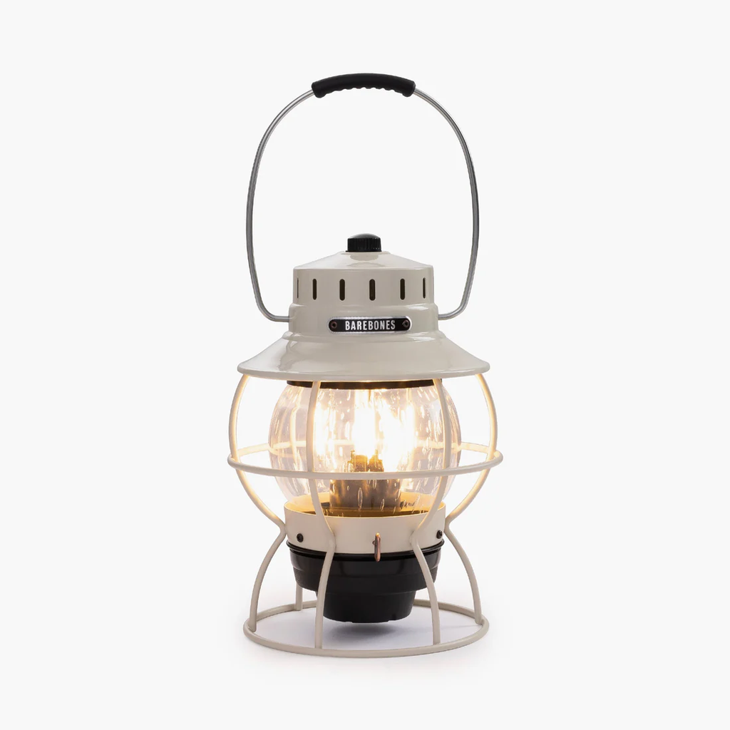 BAREBONES RAILROAD LANTERN VINTAGE WHITE - USB