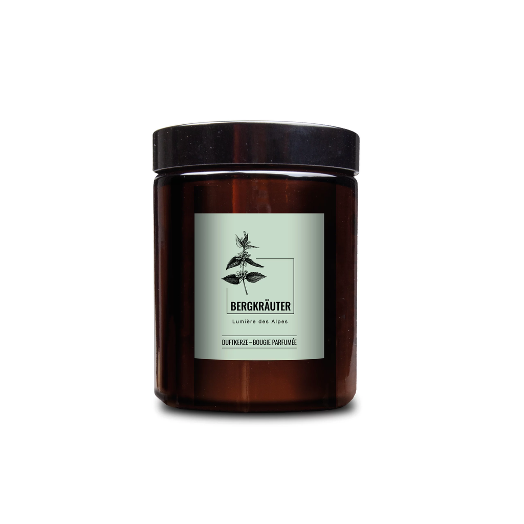 Lumière des Alpes Bougie parfumée «Herbes de montagne»
