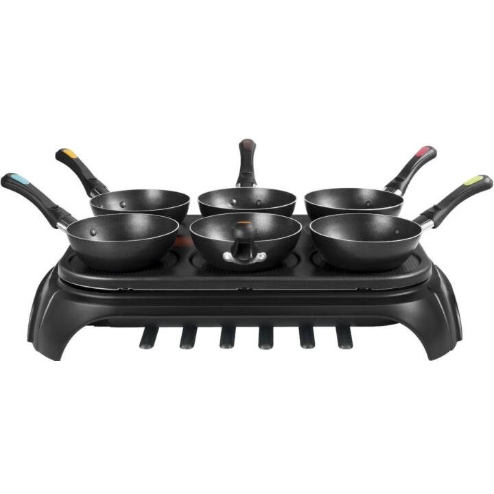 TEFAL Wok Gourmet Party PY582816  - 6 mini-wok et mini-crêpes - noir