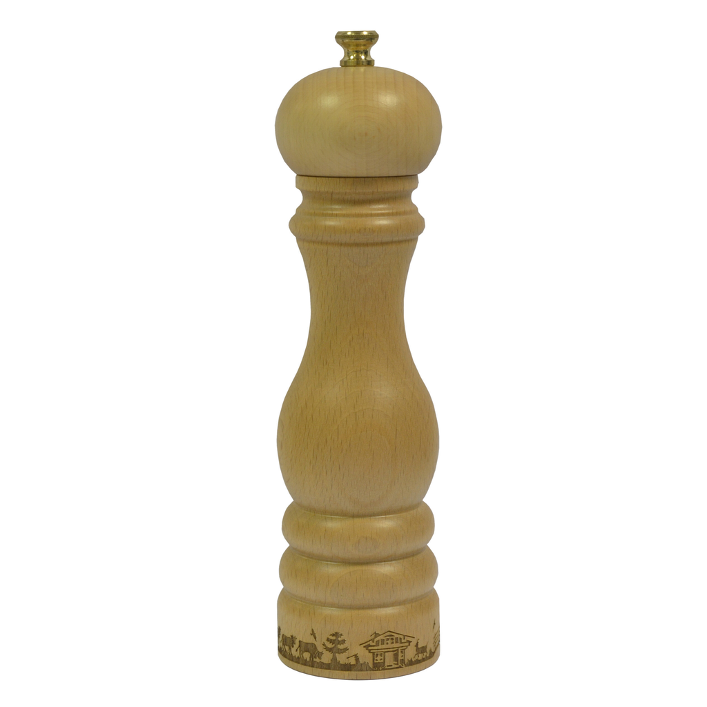 Peugeot Moulin à poivre Alpe naturel avec décor gravé - 220 mm
