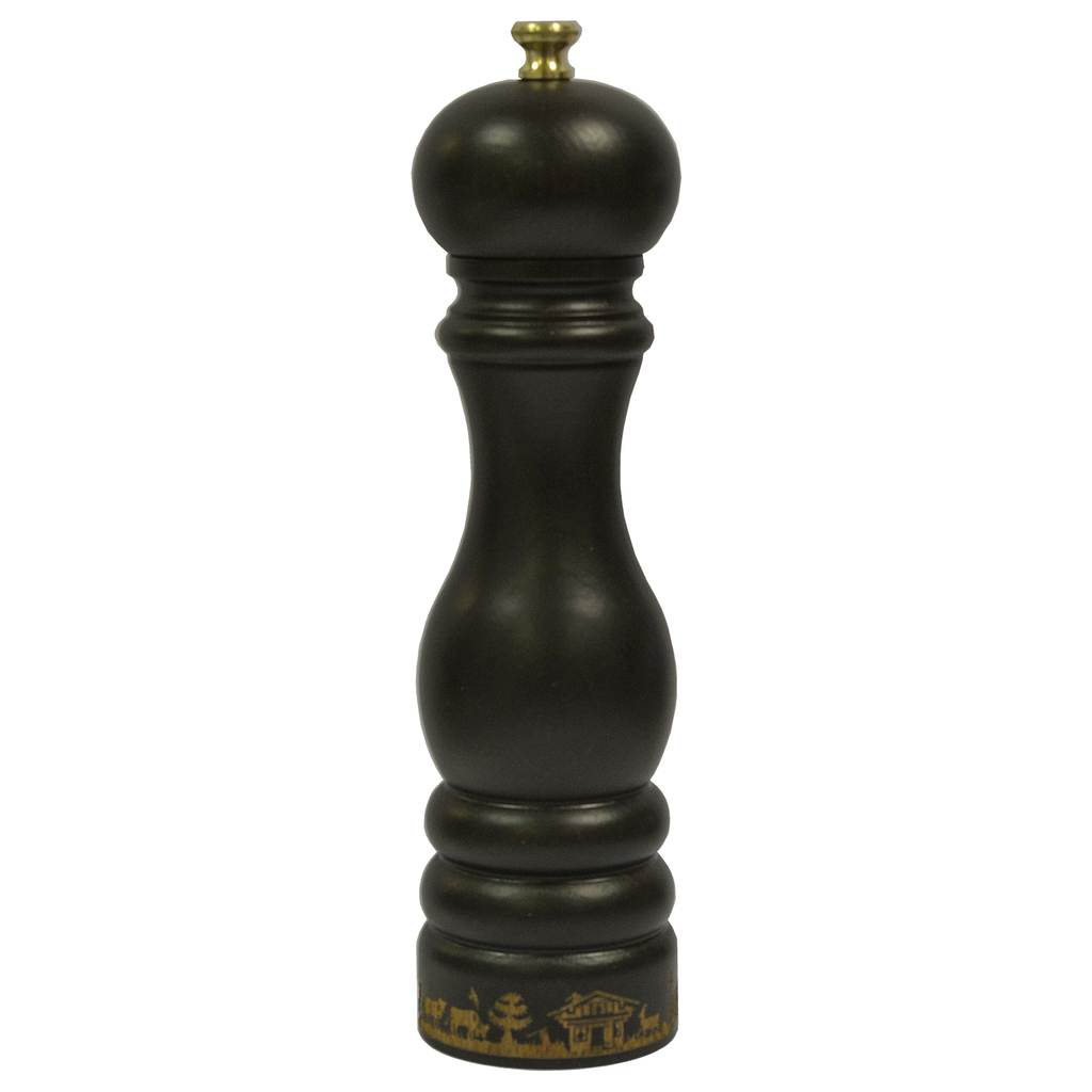 Peugeot Moulin à poivre Alpe chocolat avec décor gravé - 220 mm