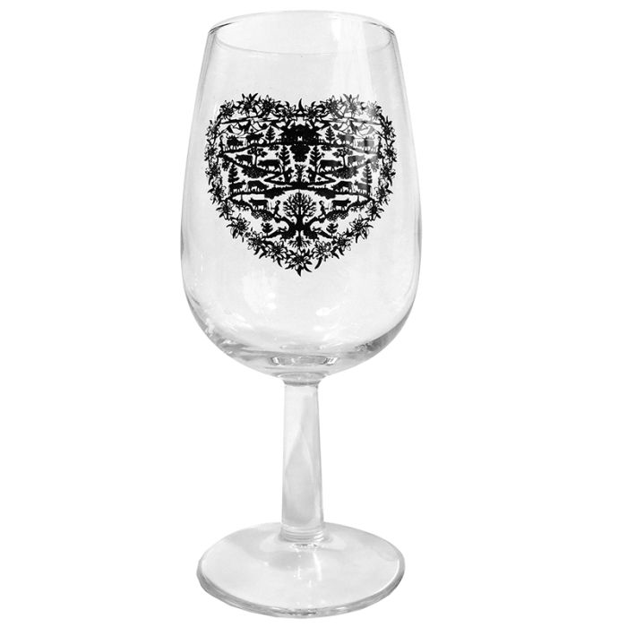 Verre vin 21.5 cl avec coeur Poya