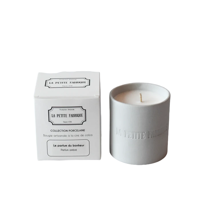La Petite Fabrique Bougie porcelaine "Le parfum du bonheur" 