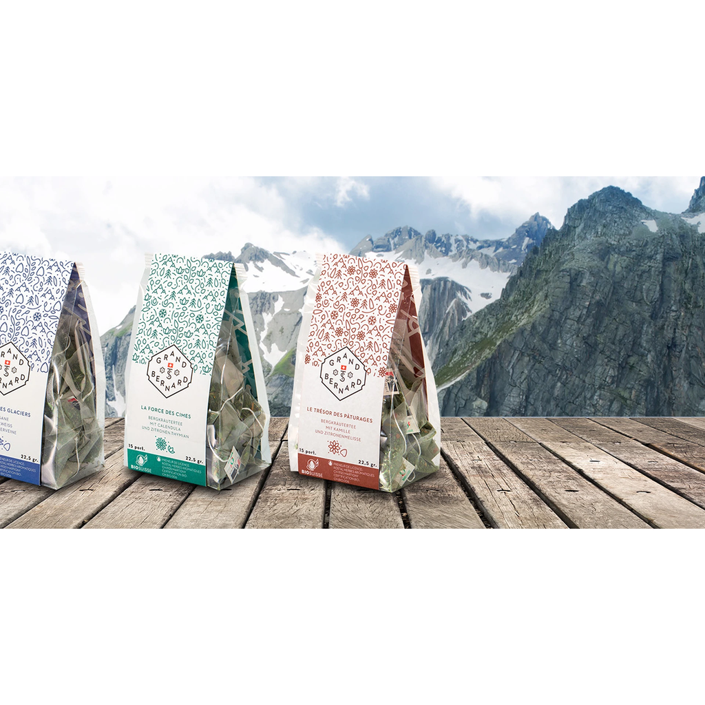 Grand-St-Bernard Lot de 3 tisanes Bio Suisse « le Goût des Alpes » Bio