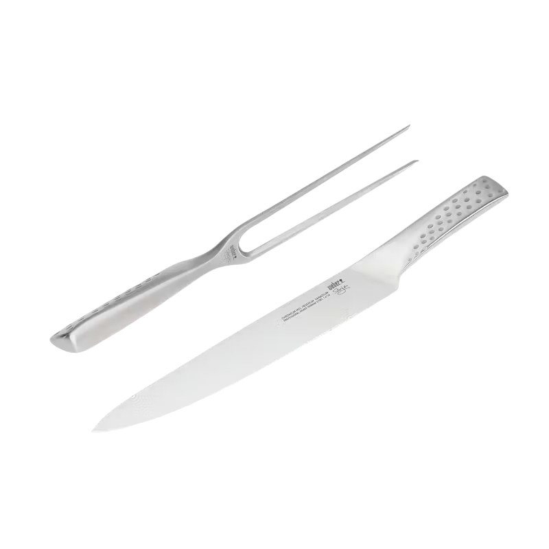 Weber Set à découper deluxe Weber acier inox 17074 - 2 pièces