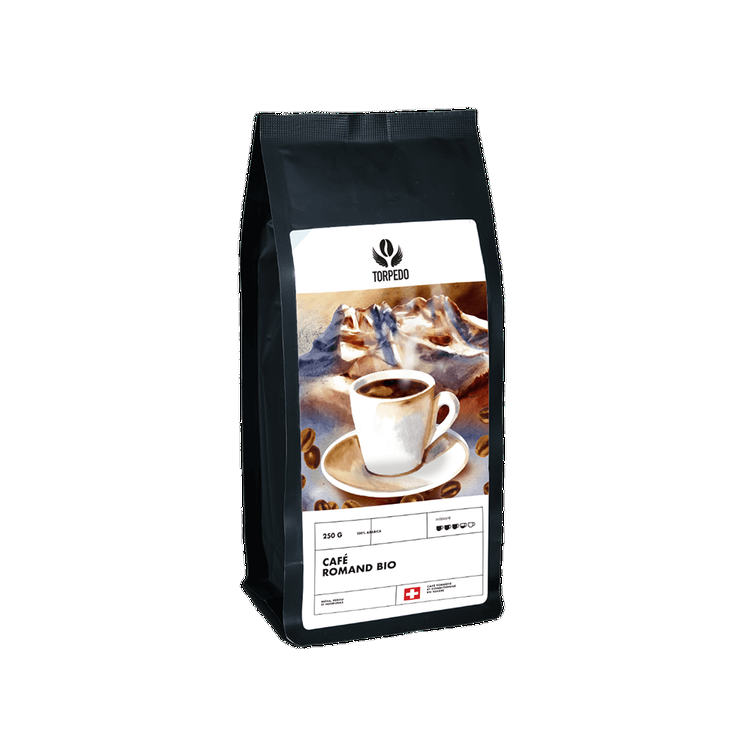 Café Torpedo L'Helvète Bio, en grains - 250 gr