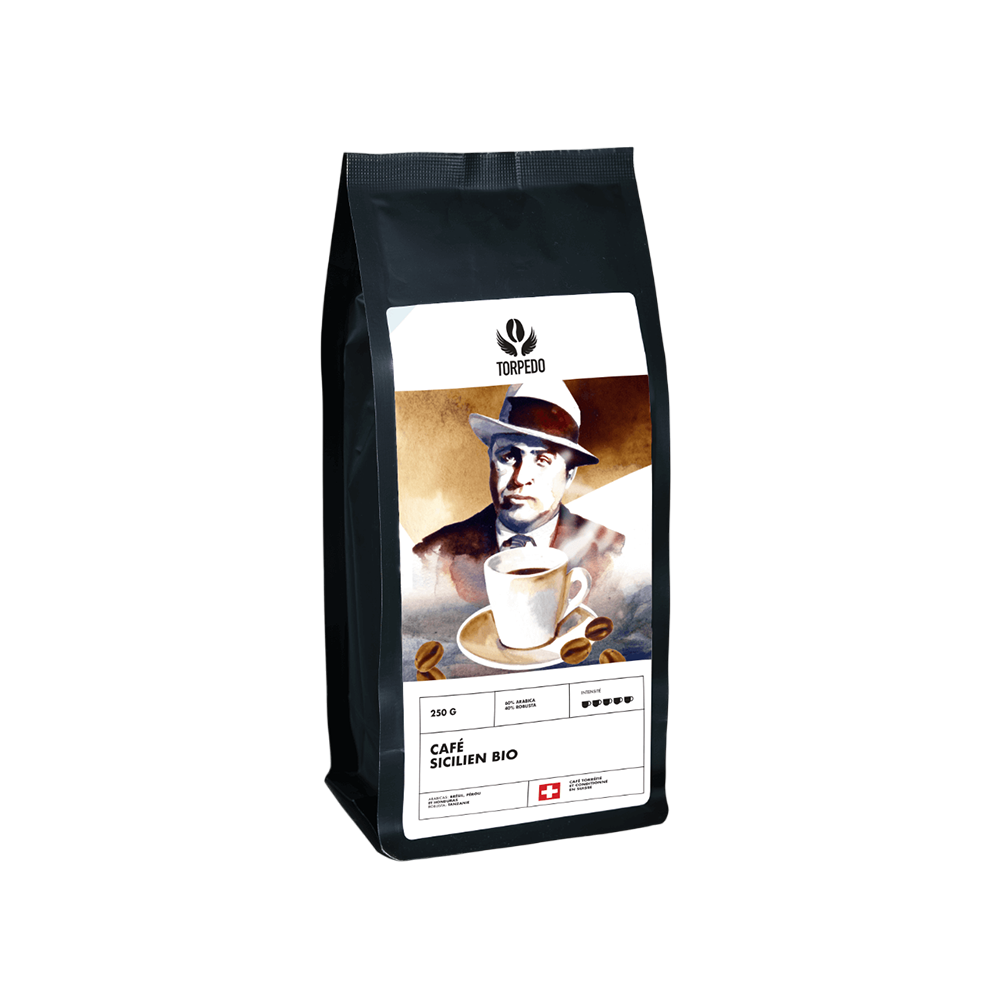 Café Torpedo Le Sicilien Bio, en grains - 1kg