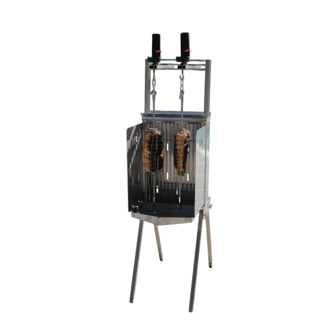 Grillcreation Broche à charbon 2 viandes