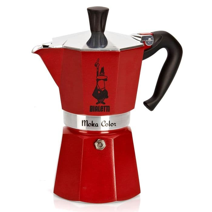 BIALETTI CAFETIERE ITALIENNE 
ALU, ROUGE
6 TASSES - 270ML