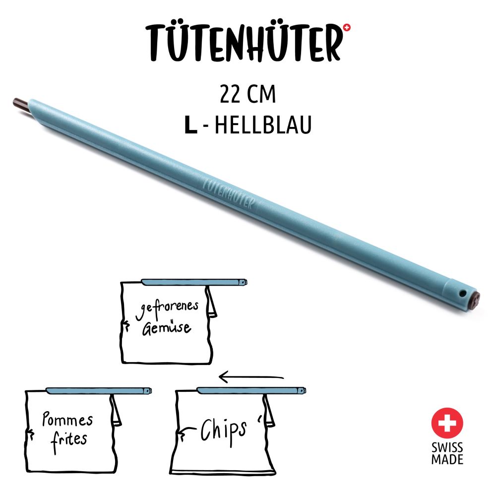 Tütenhüter bleu clair L 22cm