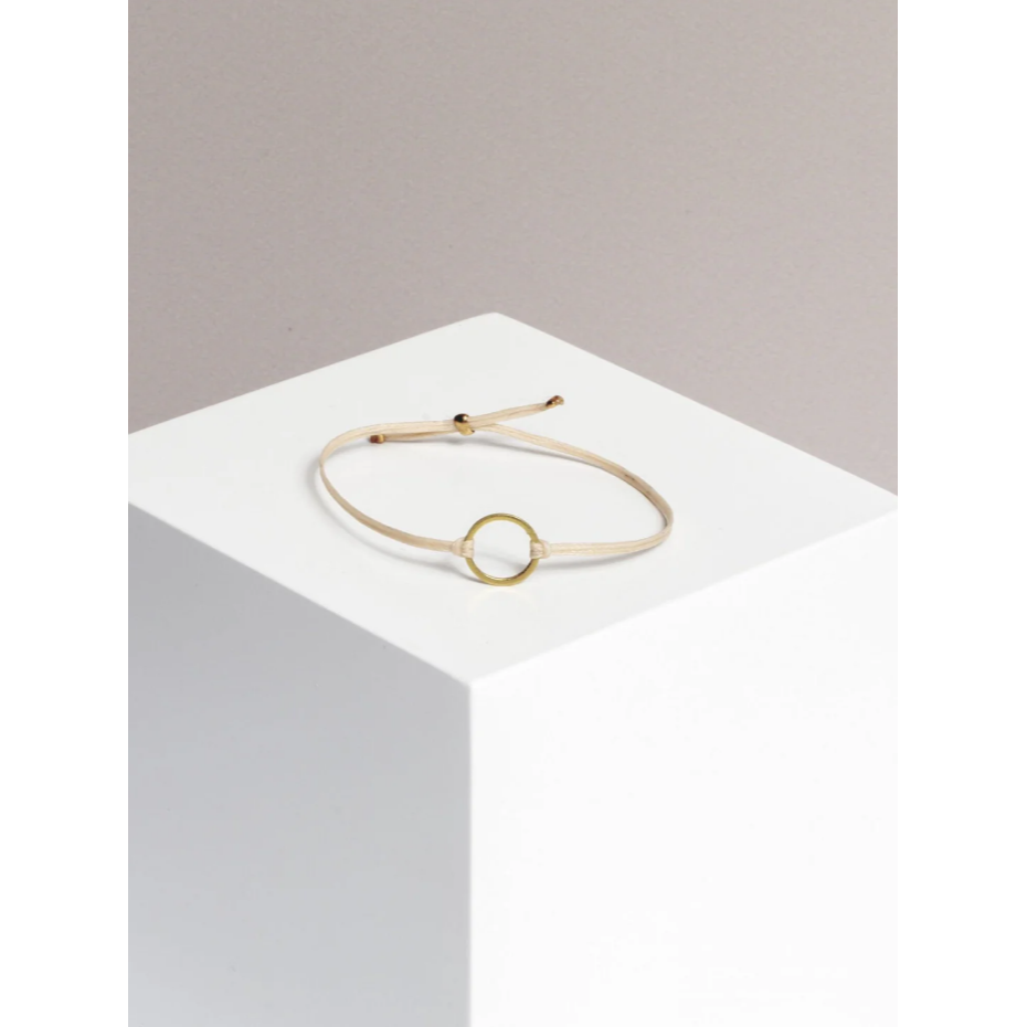 Yoomee Bracelet Géométrique cercle - beige / doré