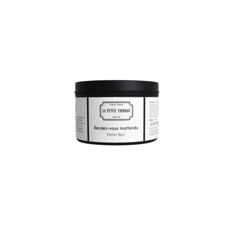 La Petite Fabrique Bougie métal noir "Rendez-vous inattendu" 180gr