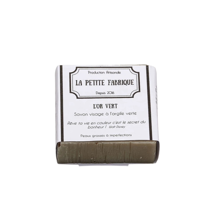 La Petite Fabrique Savon visage peaux grasses "L'Or vert"