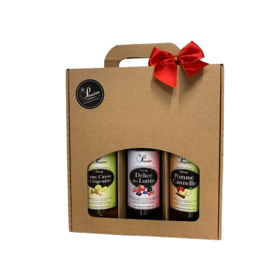 La Passion Trio de sirops - Fraise-basilic, Melon-menthe et Citron-gingembre