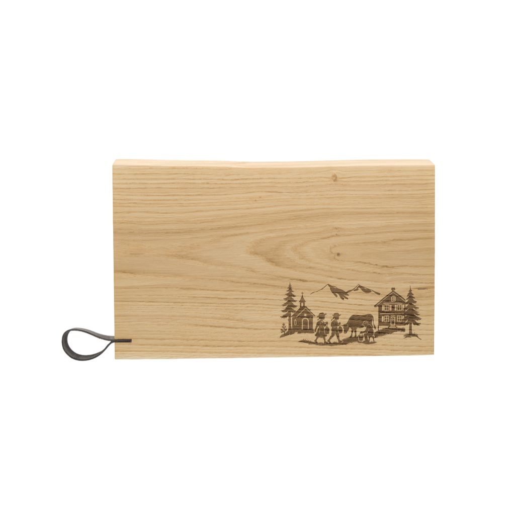 Panorama Knife Village d’armaillis, Planche à découper en bois, rustique, XL PBRXL-160a-1