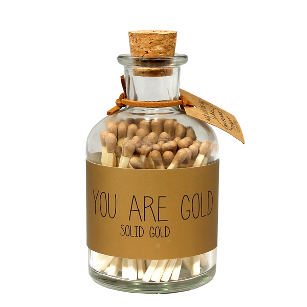 Mood4 Allumettes en bouteilles 80pces - You are gold, solid gold