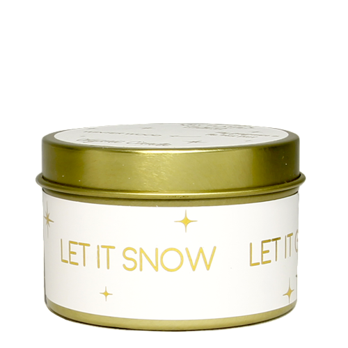 Mood4 Bougie parfumée au soja dans une boîte (or) 20 heures - Let it snow - Winter Wood