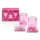 Alpinte Set St-Valentin – Duo verres & sous-verres