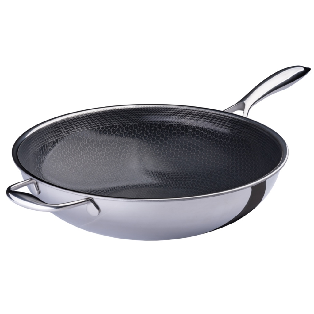 Berndorf Wok avec fond plat 32cm