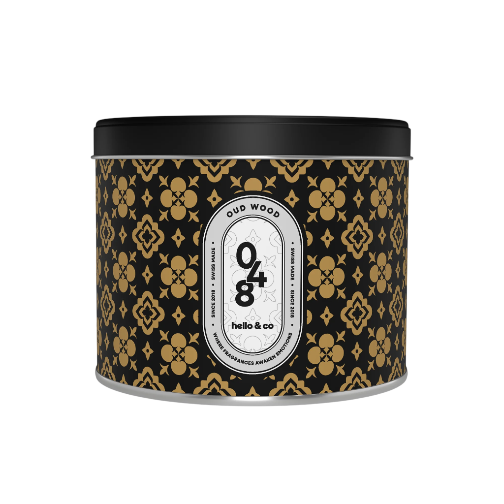 Hello Candle bougie Oud Wood 500ml